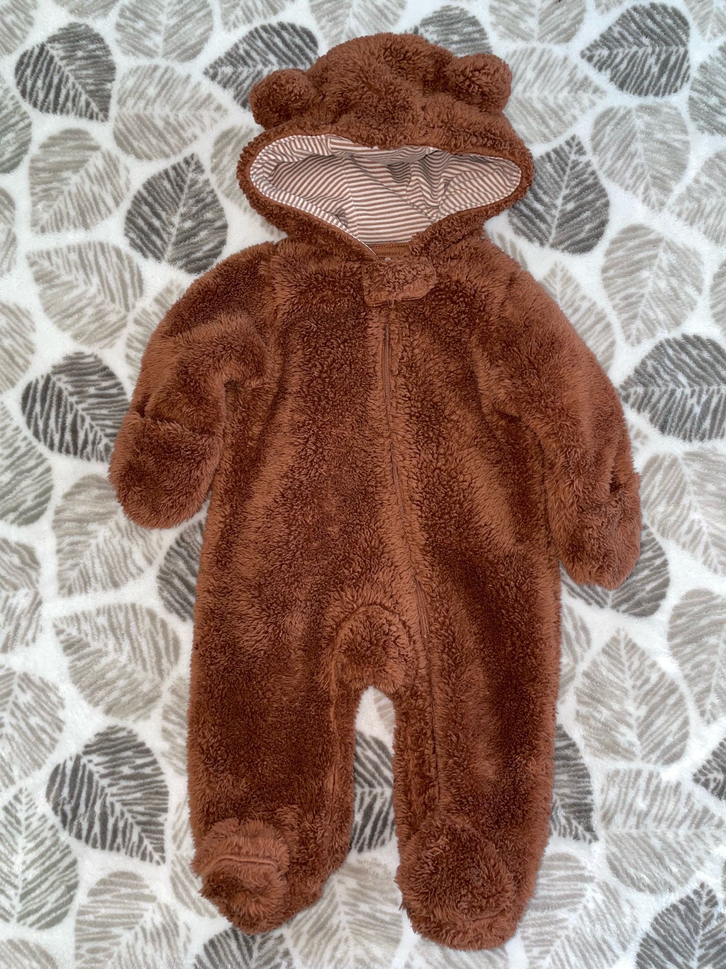 Carter's 3 Months Baby boy Hooded Sherpa jump suit