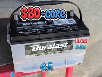 AGM Car Battery Group Size 65