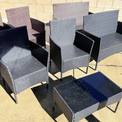 Patio Set black Set And Brown Set Patio Table