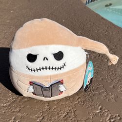 Brand new Nightmare Before Christmas Squishmallows Jack Skellington in pajamas, 8”