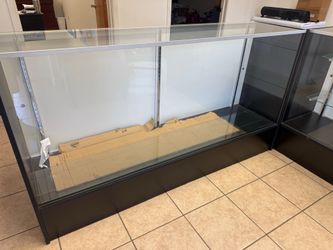 Glass cabinets $700 both