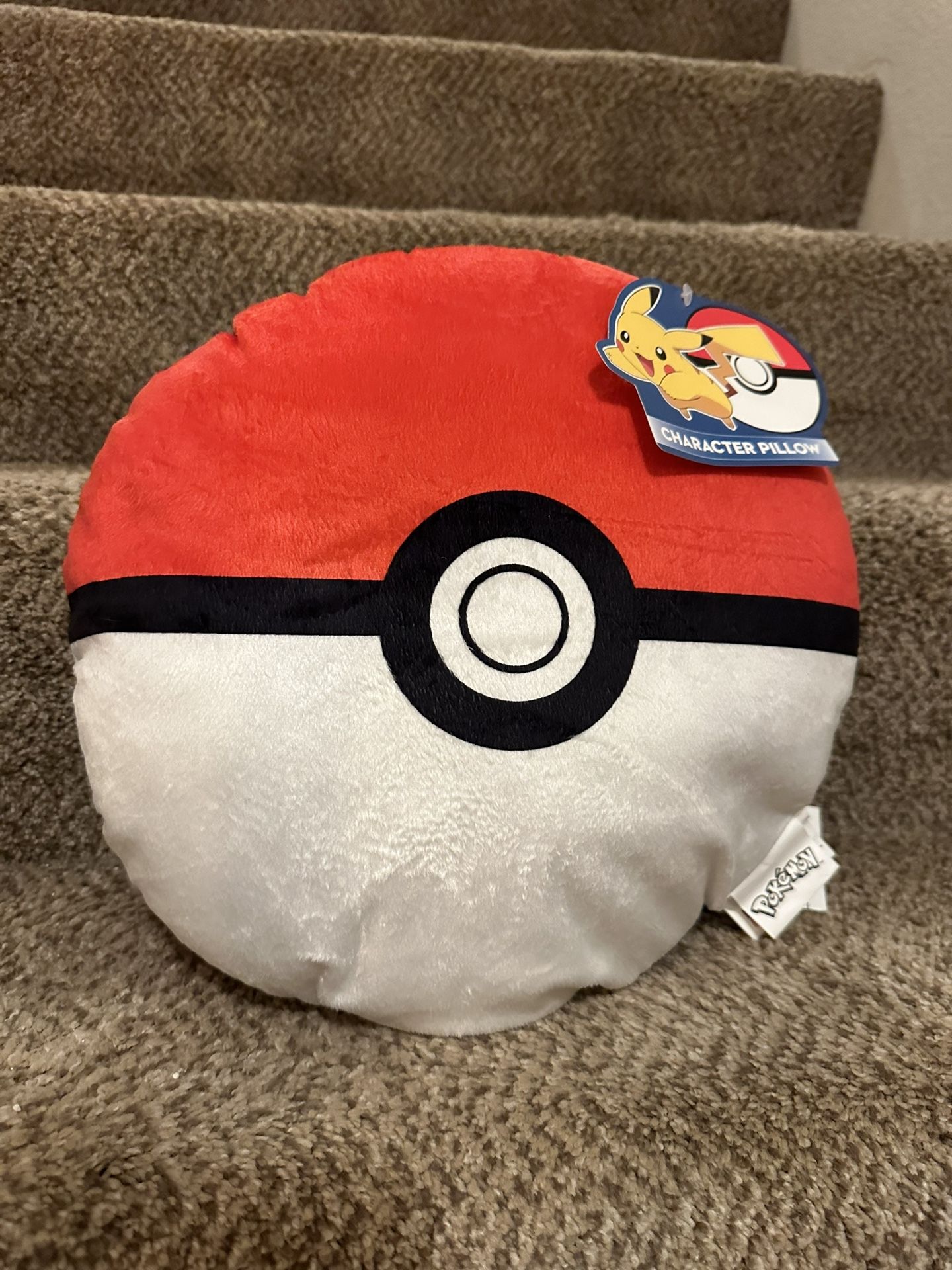 Gotta Catch Em' All Pokemon Character Poke Ball Pillow NWT 13x13