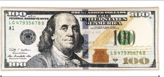Money Rugs 100 Dollar Bill Runner Cool Area Rug for Living Room Kitchen Rug Laundry Runner Rug Bedroom Bathroom Mat ( 19.5"X60" )