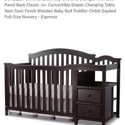 Espresso Baby Crib, Good Condition