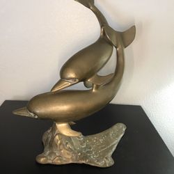 Dolphins / Brass / antique / Hawaii