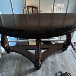 Mahogany Sofa Table And Matching End Table