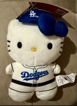 Hello Kitty Dodgers Plush Backpack Clip 6” NWT Genuine Merchandise Foco