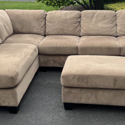 Sectional Couch Set With Ottoman 