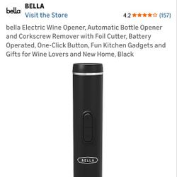 NEW Bella Electric Wine Opener 
