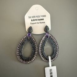 Women’s purple teardrop Earrings