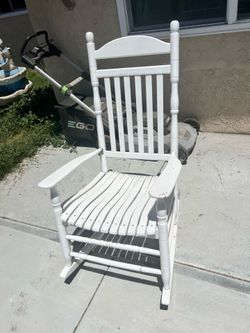 Moving Sale!! White Wooden Rocking Chair
