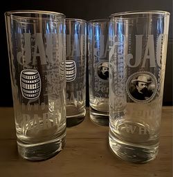 Jack Daniel’s Whiskey Highball Glasses – Set of 4 – 2 Designs