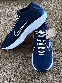 Nike Air Zoom GT Hustle 3 Basketball Shoes Navy Blue White HM0268 Size 21