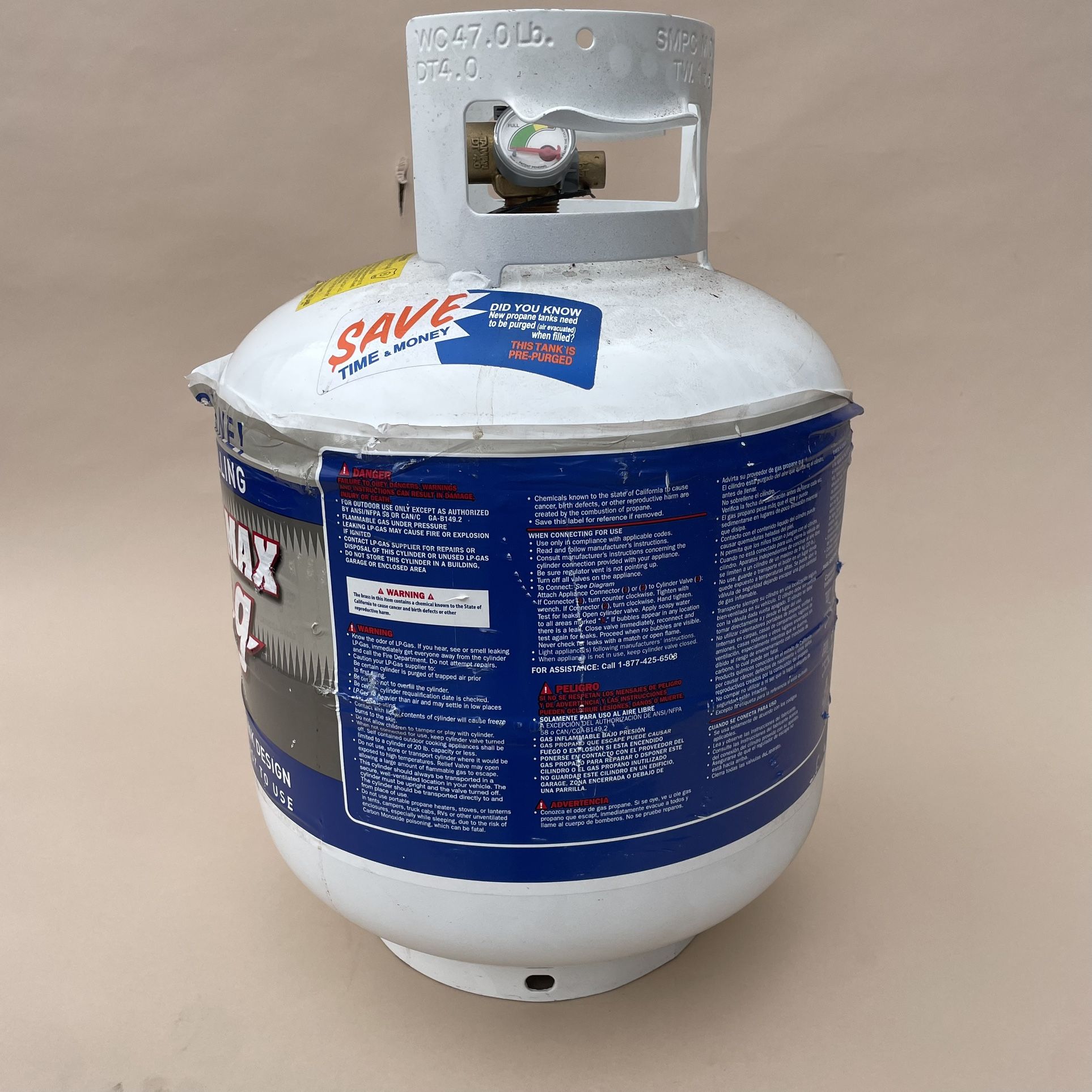 Propane Tank FULL UNUSED
