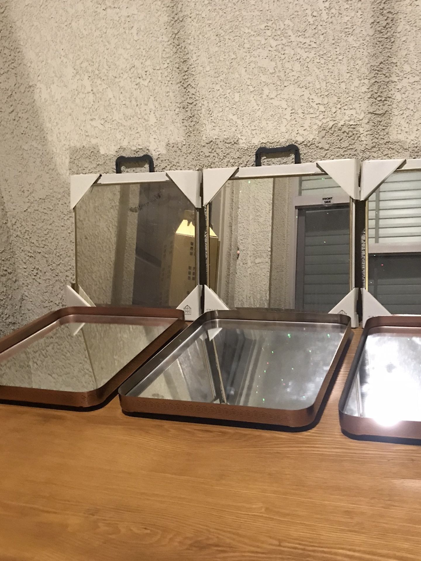 Brand New 2 For $30 Hearth & Hand Decorative Glass Wall and Tray Mirrors - Porter Ranch Area