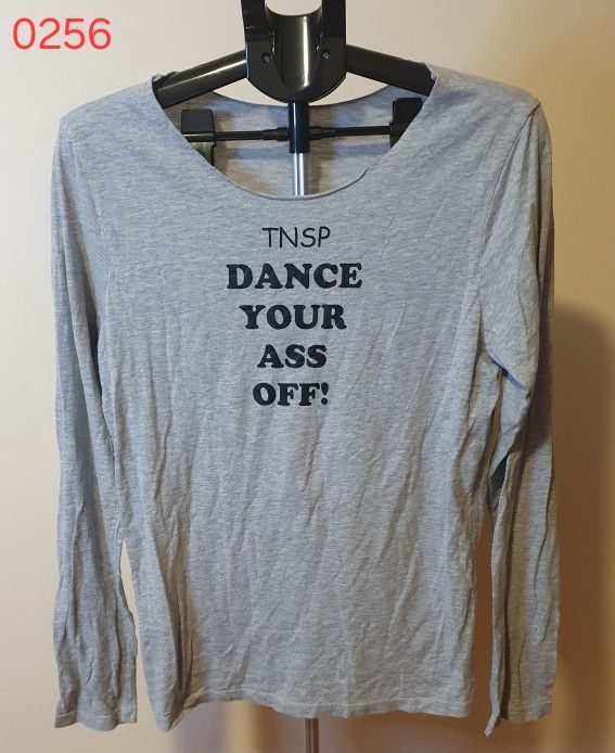 Gray long-sleeved shirt, M (0256)