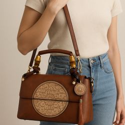          🌟 Handcrafted Vintage-Style Leather Shoulder Bag 🌟 Genuine Leather Purse For Women