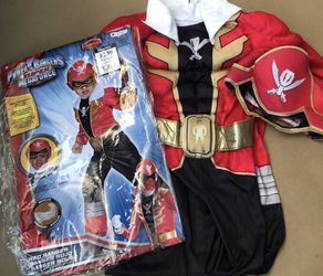 Red Power Ranger Halloween Costume, Size Toddler 3-4