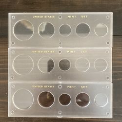 US coin - mint set holders - qty 3
