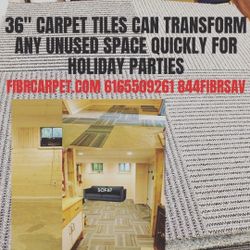 36" Carpet tiles are a Great way to transform any unused space

