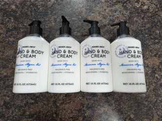 4 × Trader Joe's Midsummer Nights Cream Hand & Body Lotion with Moroccan Argan Oil