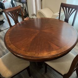 PRICE DROP Solid Andean Walnut Dining Set From Harden Furniture With 4 Matching Chairs 