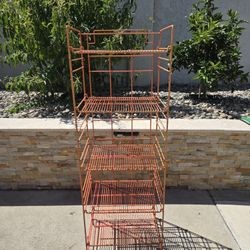 Metal 5 Shelves Collepsible H -53, L-19, W-13