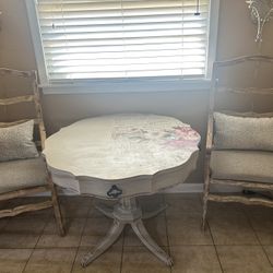 Beautiful French country, distressed table can be used as a regular table or a end table