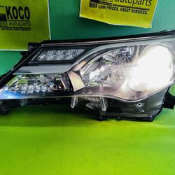 2013 2014 2015 TOYOTA RAV4 RAV-4 HALOGEN HEADLIGHT LEFT DRIVER SIDE OEM TESTED. SOLD AS IS.