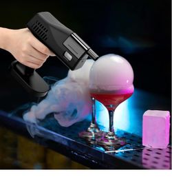 Electric Cocktail Smoke Bubble Gun Kit Aroma Blaster W/ 4 Flavor Oils & Edible
