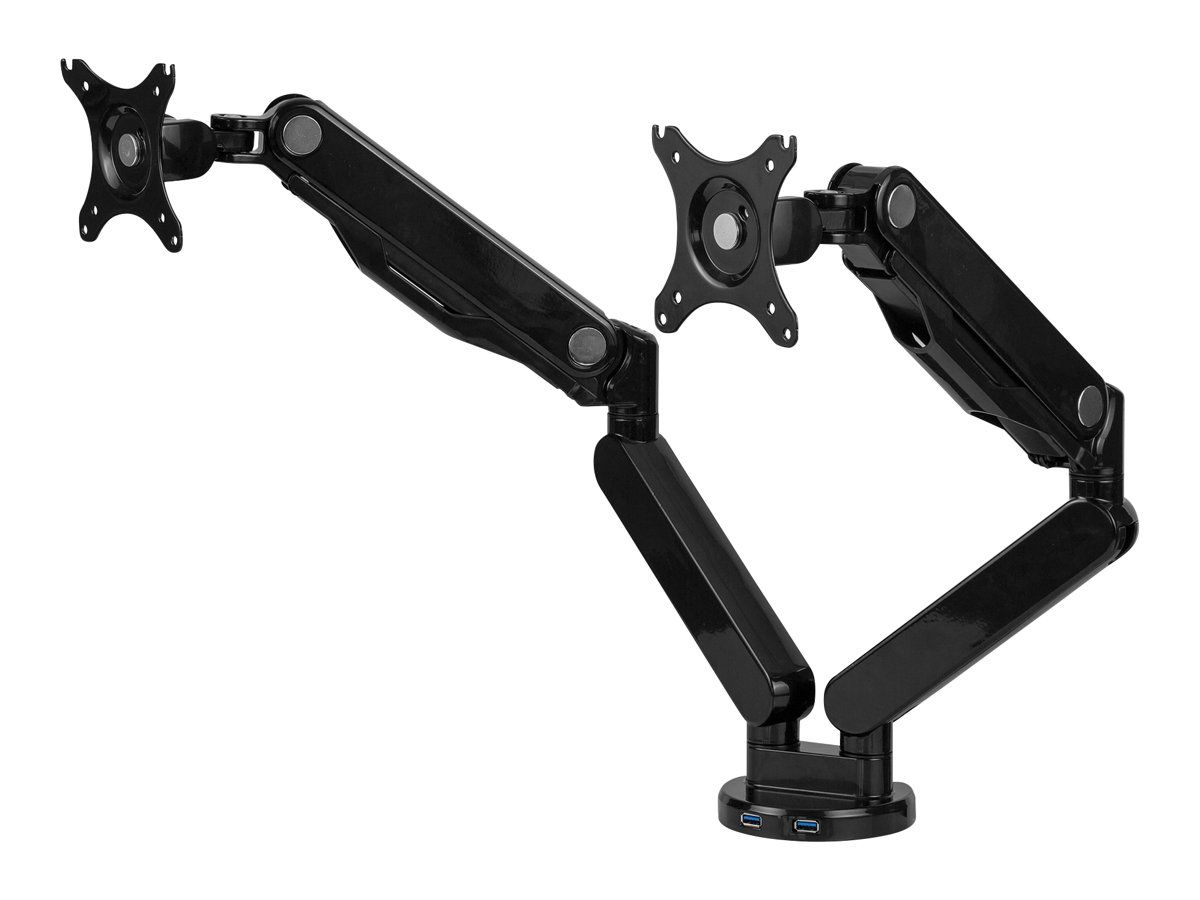 Dual Monitor Arm with Built-In Dual USB Ports