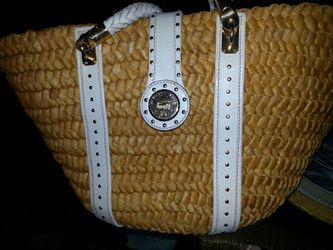 Large Michael Kors Straw Bag