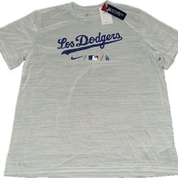 Nike Dri Fit Los Dodgers Gray T Shirt Mens 2XL $35 MSRP