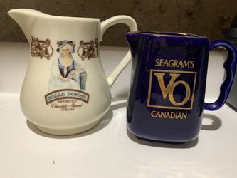 Set Of 4 Ceramic Whiskey Jugs 