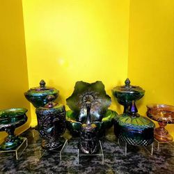 $77EACH or Best Offer for All Vintage Irridescent Carnival Glass 