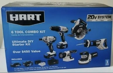 HART 20-Volt Cordless 6-Tool Combo Kit