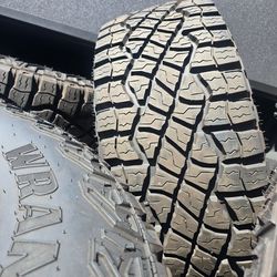 4 Goodyear Wrangler Territory 325/65R18 of a 2023 Ram Trx