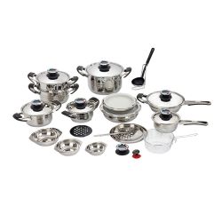 NEW Milano Firenze 28-Piece Stainless Steel Cookware Set