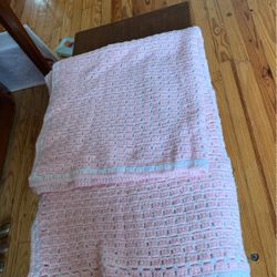 Hand Made Baby Blanket 36”/42”