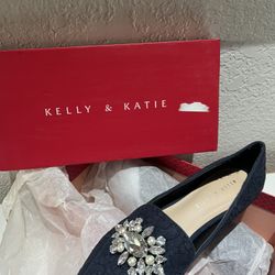 Kelly & Katie Flats Denim And Cristals 9M