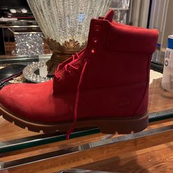 red timberland boots