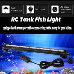 HCDMRE LED Aquarium Light, Multi-Color Fish Tank Light with Remote Control, 16 Colors and 4 Modes, IP68 Waterproof, Underwater Submersible LED Lights