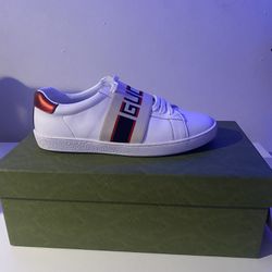 Gucci Ace Strip Ivory Shoes 