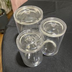 Plastic Storage Canister Trio w/ Lids