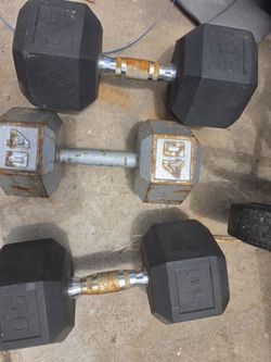 40/50 pound dumbbells