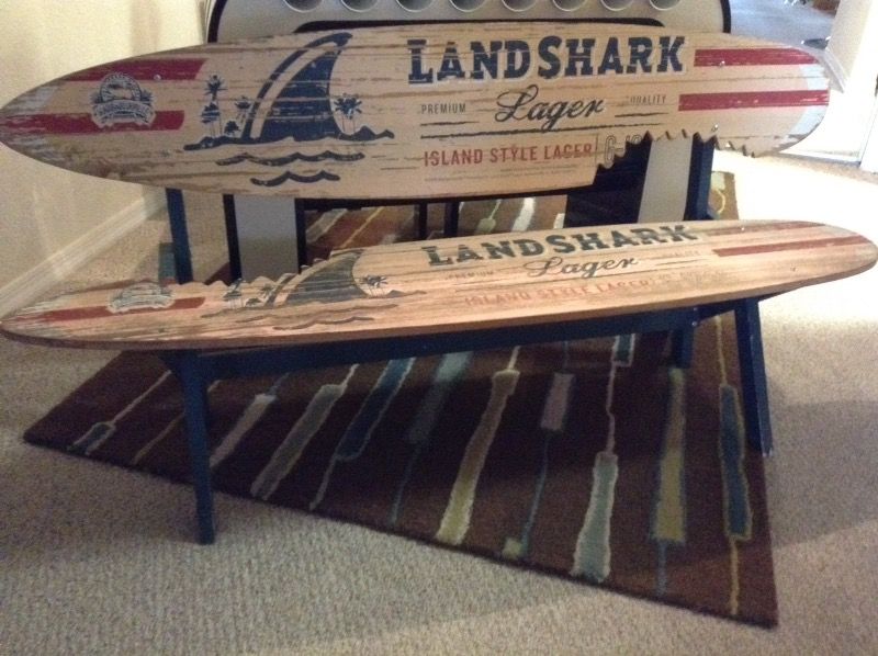 Jimmy Buffett Landshark Lager Bench Surfboards MUST SELL!