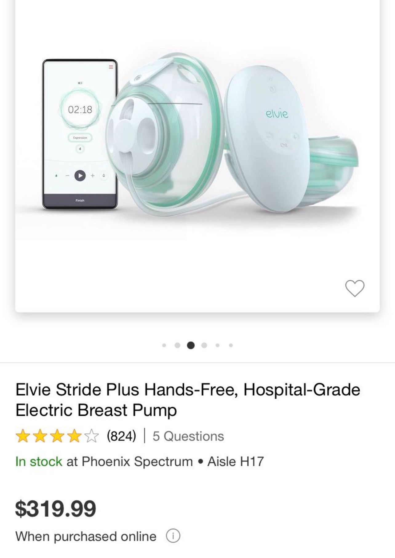 Elvie Stride Breast Pump Hands Free