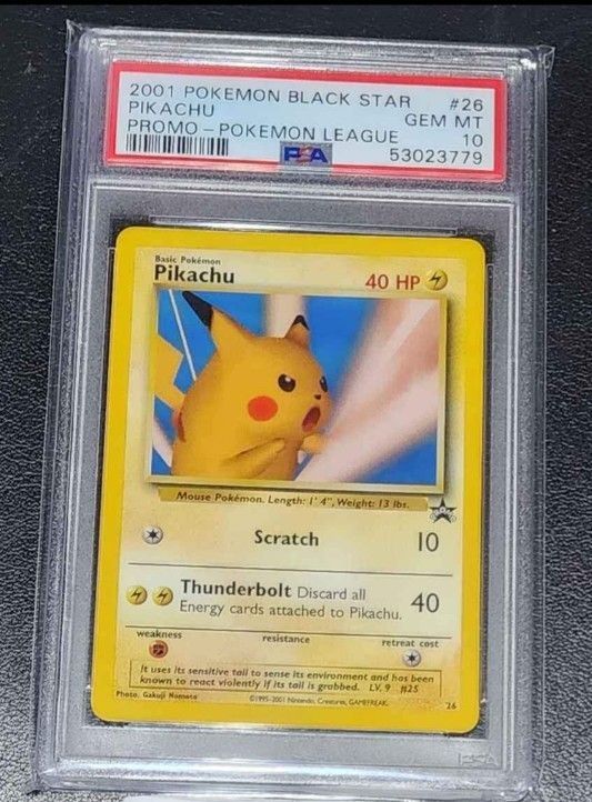 FS / NFT - POKEMON PSA 10 - 2001 PIKACHU POKEMON LEAGUE BLACK STAR PROMO #26