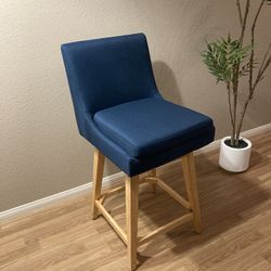 Navy Blue Counter Height Swivel Chair