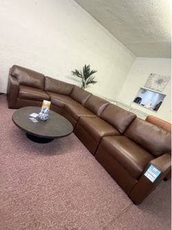 Radley - 5 pc leather sectional sofa